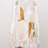 Straps Neck Stripes Polyester Short Beach Dress - Image 7