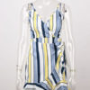 Straps Neck Stripes Polyester Short Beach Dress - Image 8