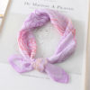 Striped Print Chiffon Neck Scarf