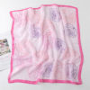 Striped Print Chiffon Neck Scarf - Image 4