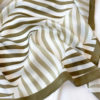 Striped Print Silk Hair Small Square Neck Scarf - Image 12