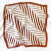 Striped Print Silk Hair Small Square Neck Scarf - Image 14