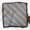 Striped Print Silk Hair Small Square Neck Scarf - Image 5