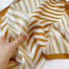 Striped Print Silk Hair Small Square Neck Scarf - Image 8