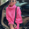 Tunic Long Puff Sleeves Casual High Collar Shift Dress - Image 9