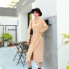 Turn-down Collar Lace up Long Sleeve Fashion Loose Sweater Dresses - Image 2