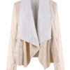 Turndown Collar Long Sleeve Zipper PU Leather Jacket - Image 5