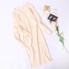 V Neck Long Sleeve Jumper Chic Street Wear Body Con Sweater Dress - Image 6