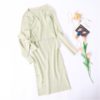 V Neck Long Sleeve Jumper Chic Street Wear Body Con Sweater Dress - Image 7