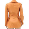 V Neck Long Sleeve Zipper Warmth Preservation Leather Jacket - Image 3
