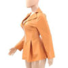 V Neck Long Sleeve Zipper Warmth Preservation Leather Jacket - Image 4