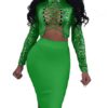 Corset Lace Up Back Sparkle Top Pencil Dress - Image 8