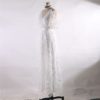 Fashion Lace Deep V Backless Evening Dress - Image 4