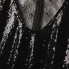 Fashion Sexy V-neck Sequined Long Sleeve Lace Hollow Dress - Image 11