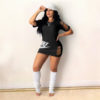 Fashion Solid Color Hollow Out Mini Dress - Image 2