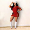 Fashion Solid Color Hollow Out Mini Dress - Image 9