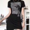 Gothic Cotton Bodycon Long Sleeves Retro Dress - Image 9