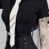 Gothic Shirt Academic Cotton Retro Tops - Image 5