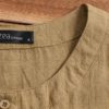 Long Sleeve Button Down Cotton Asymmetric Vintage Blouse - Image 4