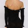Long Sleeve Ruffle Off The Shoulder Sweater Dress - Image 8