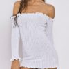 Long Sleeve Ruffle Off The Shoulder Sweater Dress - Image 6