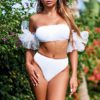 Mesh sleeve casual bandeau bikini - Image 11