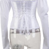 Off Shoulder Long Sleeve Solid Color Blouse - Image 15