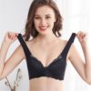 Plus Size Front Closure Wireless Lace Bra - Image 3