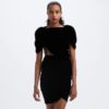 Sexy Hollow Out Fashion Short Sleeve Lace Mini Dress - Image 5