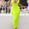 Sexy V Neck Low-Cut Sleeveless Bodycon Dress