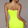 Sexy V Neck Low-Cut Sleeveless Bodycon Dress - Image 3