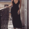 Sexy V Neck Low-Cut Sleeveless Bodycon Dress - Image 4