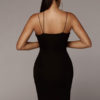 Sexy V Neck Low-Cut Sleeveless Bodycon Dress - Image 7