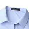 Solid Color Wrap Lapel Long Sleeve Casual Shirts - Image 9