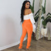 Solid Flare Sleeve Off Shoulder Crop Blouse - Image 4