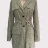 Stylish Polyester Layered Turndown Collar Lace Up Long Sleeves Blazer Coats - Image 3
