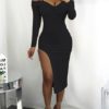 Sweetheart Neckline Thin Shoulder Straps Side Split Party Dress - Image 3