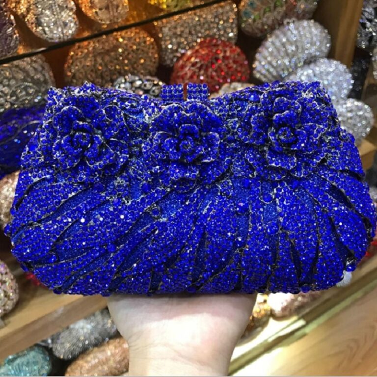 Vintage Diamonds Rhinestones Clutch Handbag Coin Purse - Image 9