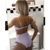 Vintage solid swimsuit High waist bikini set - Image 2