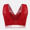 Wireless Lace Wide Shoulder Straps Gather Thin Full Cup Bras - Image 8