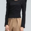 Casual Fitted Versatile Solid Long Sleeve T-Shirt - Image 3