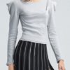 Casual Fitted Versatile Solid Long Sleeve T-Shirt