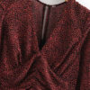 Chiffon Dots Ruched Long Sleeve Dress - Image 10