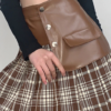 High street leather patchwork pleated skirts - Image 3