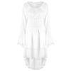Lace Trim Lacing Waist High Low Dress - Image 3