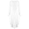 Lace Trim Lacing Waist High Low Dress - Image 4
