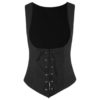Lace Trim Lacing Waist High Low Dress - Image 5