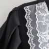 Lacework Double-Breasted Short Sleeve Dress - Image 5