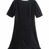 Lacework Double-Breasted Short Sleeve Dress - Image 9