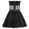 New Sexy Backless Mesh Leather Pleated Dress - Image 5